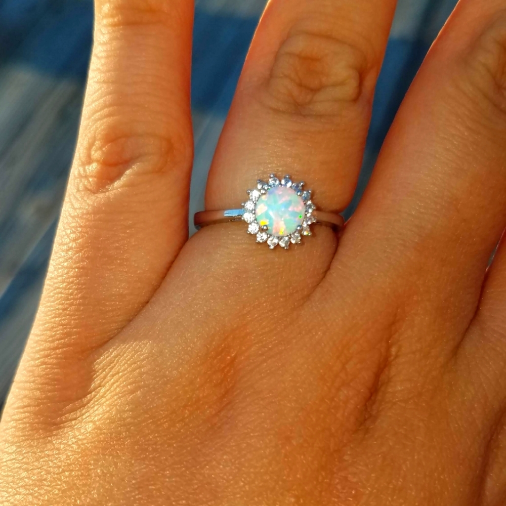 Sterling Silver Opal Ring